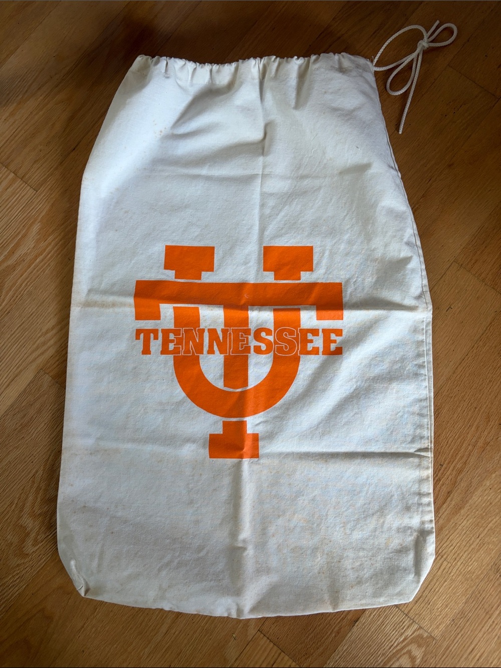 Vintage University of Tennessee Cotton Canvas Drawstring Laundry Bag Knapsack